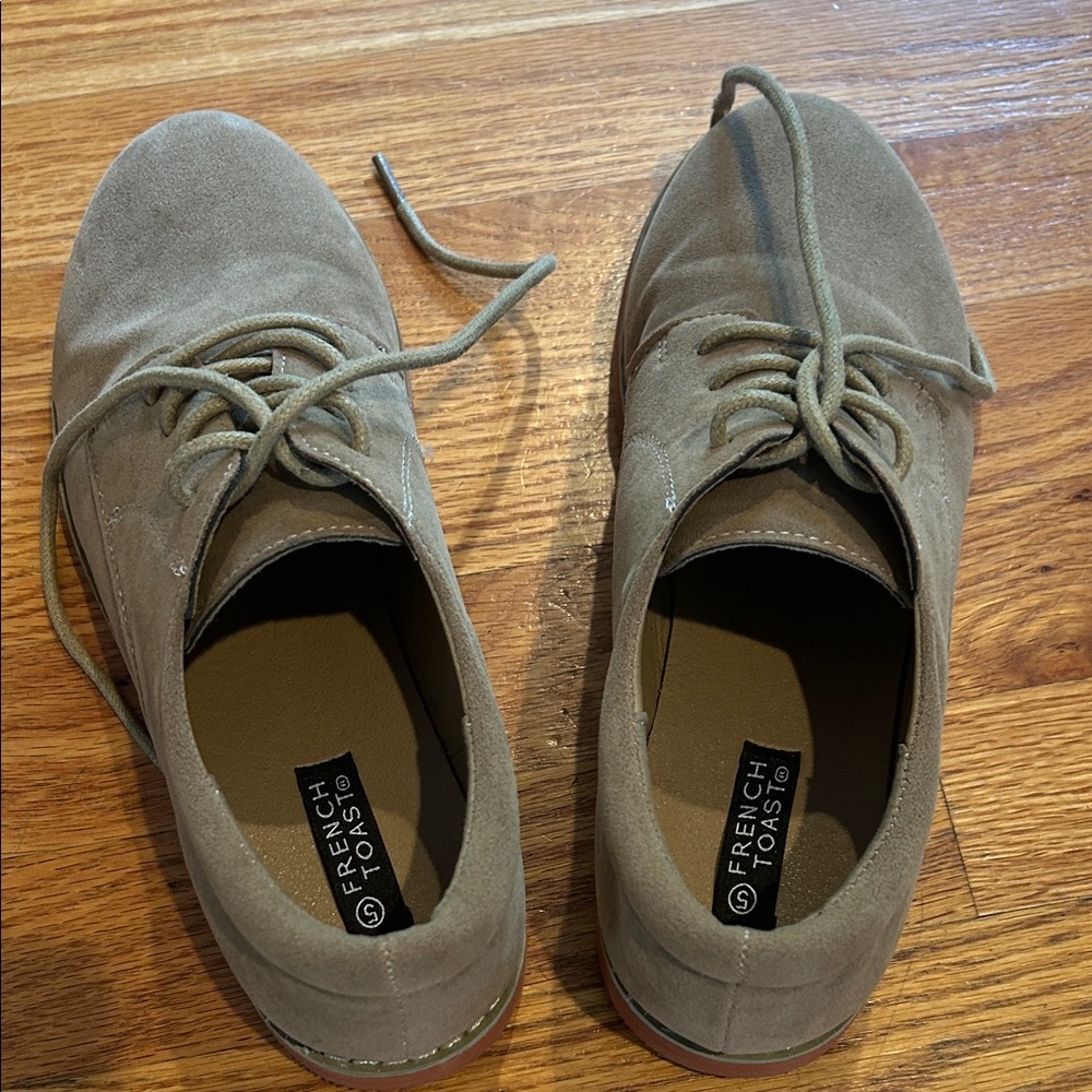 French Toast Boys  Suede Oxfords in Taupe
